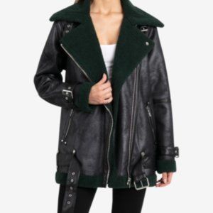 Avec Les Filles Black and Green Jacket